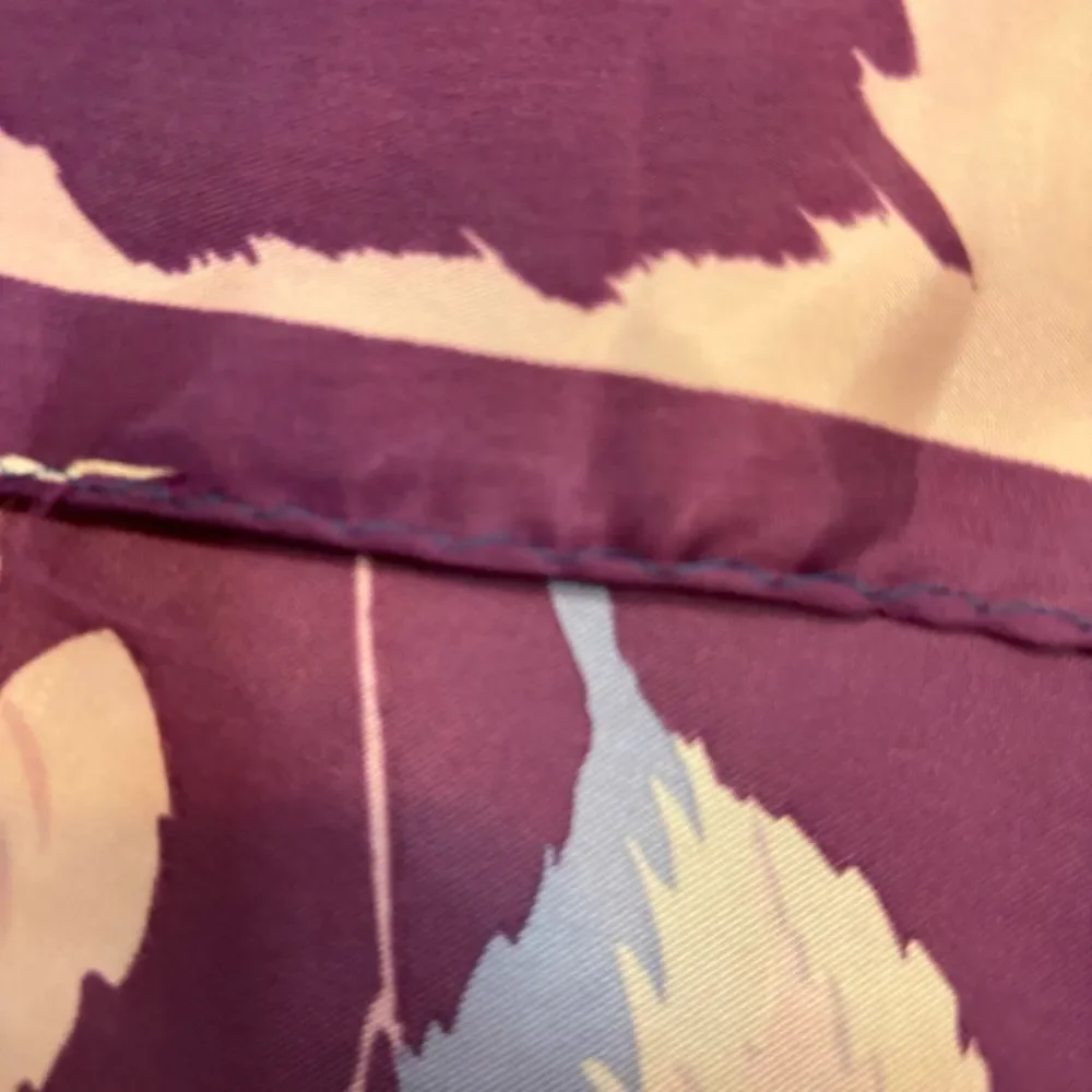 Vintage Ladies‎ Square Purple and Blue Water Repellent Scarf
